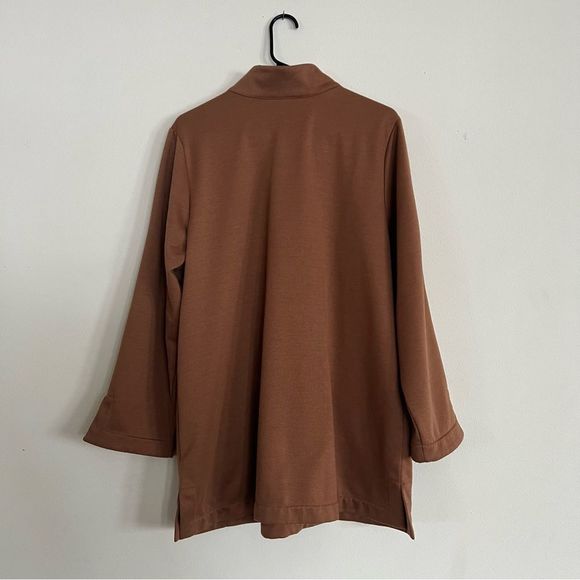 Soft Surroundings Hazelnut Brown Quarter Zip Marlowe Pullover Sweatshirt size 1X - Picture 5 of 8